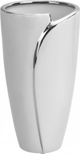 Art-Pol Ceramiczny wazon dekoracyjny 112766 biało-srebrny 1