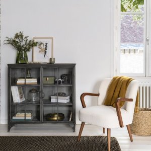 Atmosphera Wazon na kwiaty z zielonego szkła, nieregularna forma, 20 cm 2