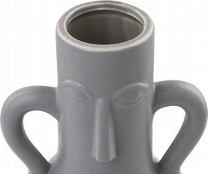 Beliani Porcelana Wazon na kwiaty 21 Szary TRIPOLI 4