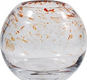 Inter-Deco Szklany wazon  pomarańczowy - plamka 1