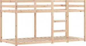 vidaXL Łóżko piętrowe z zasłonkami, biało-czarne, 90x190 cm, sosnowe 8