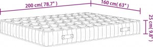 vidaXL vidaXL Materac kieszeniowy, średnia twardość, 160x200 cm, Super King 7