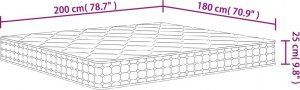 vidaXL vidaXL Materac kieszeniowy, średnia twardość, 180x200 cm 7