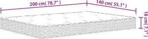 vidaXL vidaXL Materac bonellowy, twardość średnia, 140x200 cm 7