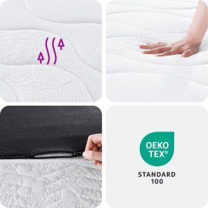 vidaXL vidaXL Materac bonellowy, twardość średnia, 140x200 cm 9