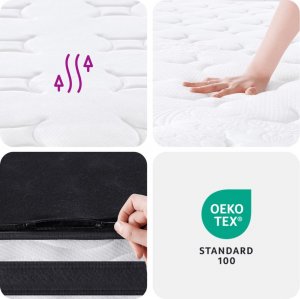 vidaXL vidaXL Materac bonellowy, twardość średnia, 180x200 cm 9