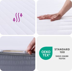 vidaXL vidaXL Materac piankowy, średnio miękki, 140x200 cm 6