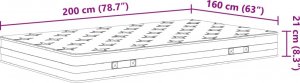 vidaXL vidaXL Materac bonellowy, twardość średnia, 160x200 cm 7