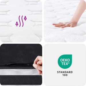 vidaXL vidaXL Materac bonellowy, twardość średnia, 140x200 cm 9