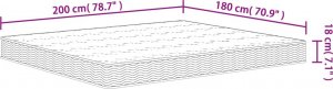vidaXL vidaXL Materac bonellowy, twardość średnia, 180x200 cm 7