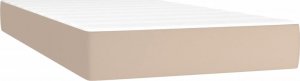 vidaXL vidaXL Materac kieszeniowy, cappuccino, 120x190x20 cm, sztuczna skóra 2