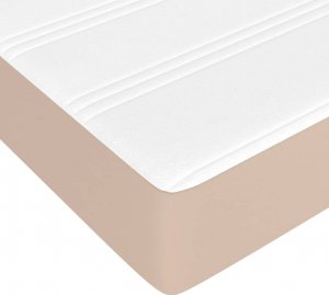 vidaXL vidaXL Materac kieszeniowy, cappuccino, 120x190x20 cm, sztuczna skóra 5