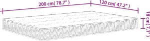vidaXL Materac bonellowy, twardość średnia, 120x200 cm 7