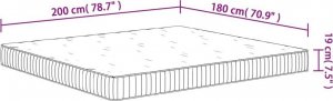 vidaXL Materac kieszeniowy, twardość średnia, 180x200 cm 7