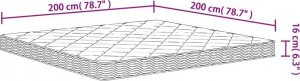 vidaXL Materac piankowy, średnio miękki, 200x200 cm 7