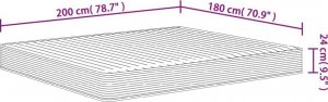 vidaXL Materac piankowy, średnio miękki, 180x200 cm 7
