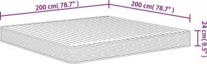 vidaXL Materac piankowy, średnio miękki, 200x200 cm 7