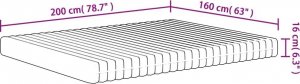 vidaXL Materac piankowy, średnio miękki, 160x200 cm 7