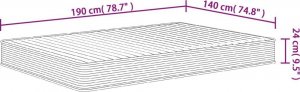 vidaXL Materac piankowy, średnio miękki, 140x190 cm 7