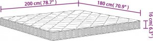 vidaXL Materac piankowy, średnio miękki, 180x200 cm 7