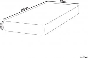 Beliani Materac memory foam zdejmowany pokrowiec 80 x 200 cm średnio twardy FANCY 10