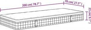 vidaXL Materac bonellowy, twardość średnia, 70x200 cm 7