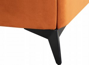 Beliani Łóżko welurowe 140 x 200 cm pomarańczowe MELLE 10