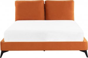 Beliani Łóżko welurowe 160 x 200 cm pomarańczowe MELLE 14