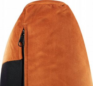 Beliani Łóżko welurowe 160 x 200 cm pomarańczowe MELLE 8