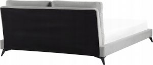 Beliani Łóżko welurowe 180 x 200 cm szare MELLE 5