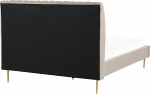 Beliani Łóżko welurowe 140 x 200 cm beżowe MARVILLE 4