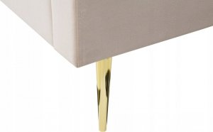 Beliani Łóżko welurowe 140 x 200 cm beżowe MARVILLE 7