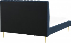 Beliani Łóżko welurowe 140 x 200 cm niebieskie MARVILLE 4