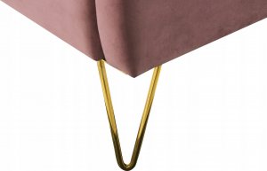 Beliani Łóżko welurowe 160 x 200 cm różowe AMBILLOU 9