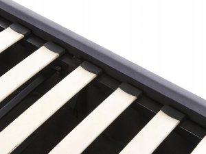 Beliani Łóżko z pojemnikiem welurowe 140 x 200 cm ciemnoszare ROUEN 10