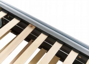 Beliani Łóżko wysuwane welurowe 90 x 200 cm niebieskie EYBURIE 15