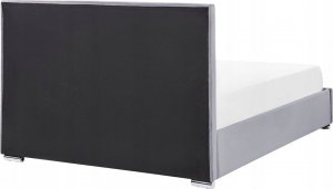 Beliani Łóżko z pojemnikiem welurowe 160 x 200 cm ciemnoszare ROUEN 8