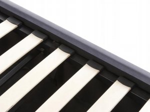 Beliani Łóżko z pojemnikiem welurowe 160 x 200 cm ciemnoszare ROUEN 10