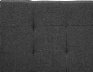 Beliani Łóżko wodne tapicerowane 180 x 200 cm ciemnoszare LA ROCHELLE 7