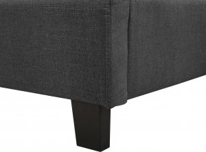 Beliani Łóżko wodne tapicerowane 180 x 200 cm ciemnoszare LA ROCHELLE 8