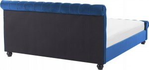 Beliani Łóżko wodne welurowe 180 x 200 cm niebieskie AVALLON 4