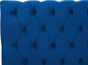 Beliani Łóżko wodne welurowe 180 x 200 cm niebieskie AVALLON 6