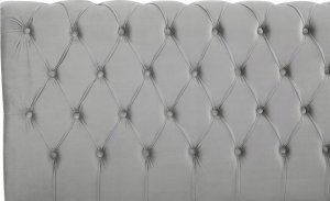 Beliani Łóżko wodne welurowe 180 x 200 cm szare AVALLON 5