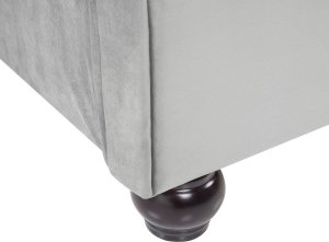 Beliani Łóżko wodne welurowe 180 x 200 cm szare AVALLON 7