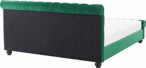 Beliani Łóżko wodne welurowe 180 x 200 cm zielone AVALLON 5