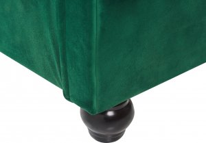 Beliani Łóżko wodne welurowe 180 x 200 cm zielone AVALLON 6