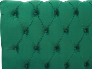 Beliani Łóżko wodne welurowe 180 x 200 cm zielone AVALLON 7