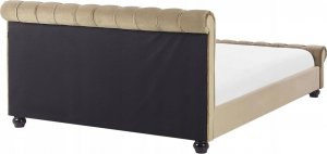 Beliani Łóżko wodne welurowe 180 x 200 cm beżowe AVALLON 3