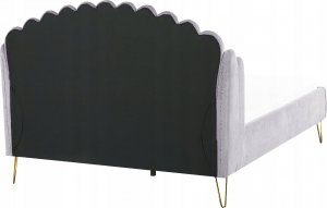 Beliani Łóżko welurowe 140 x 200 cm szare AMBILLOU 7