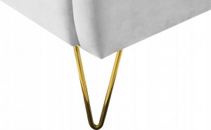 Beliani Łóżko welurowe 140 x 200 cm szare AMBILLOU 9